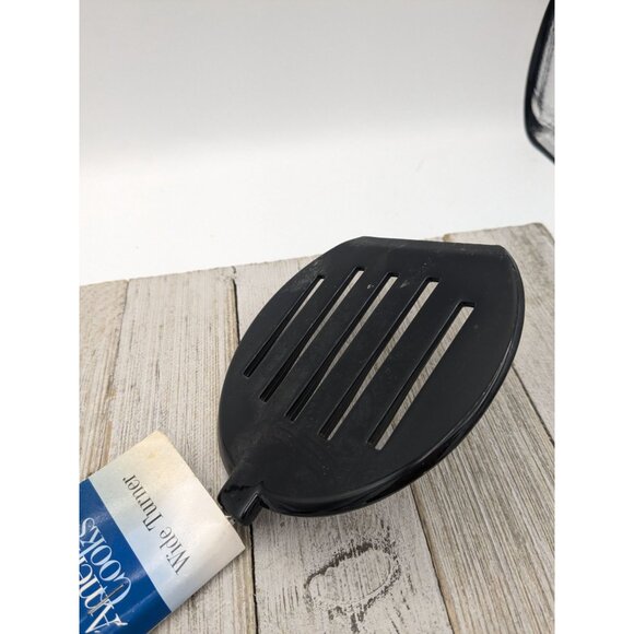 American Cooks Black Nylon Slotted Spatula Flipper Wide Turner With Tag 11” - Picture 3 of 7